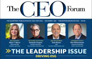 The CEO Forum Magazine - "The Leadership Issue: Driving ESG" (December 2021)