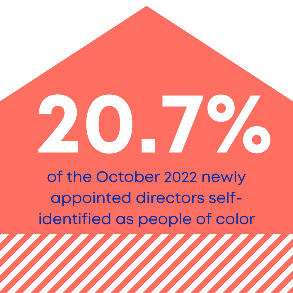 26.2% of the december 2021 newly appointed directors self-identified as people of color