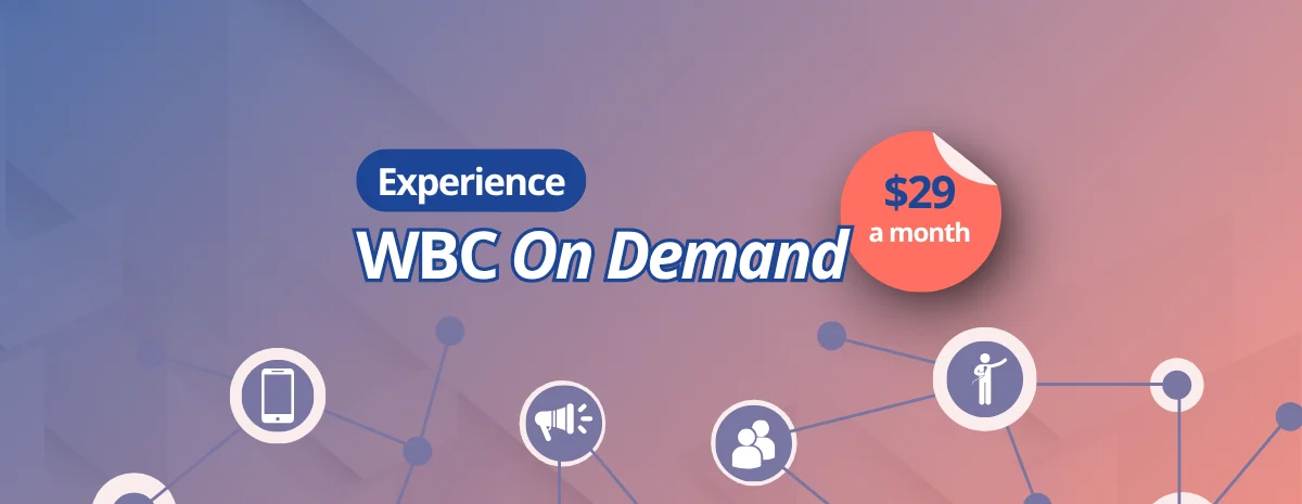 on demand Sign up page banner Experience WBC On Demand
