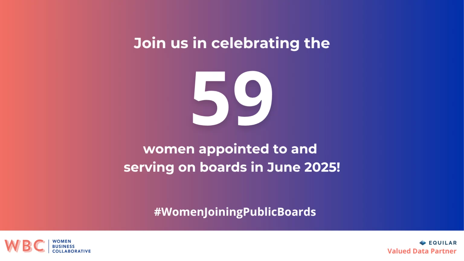 Join us in celebrating the 59 women appointed to and serving on boards in June 2025
